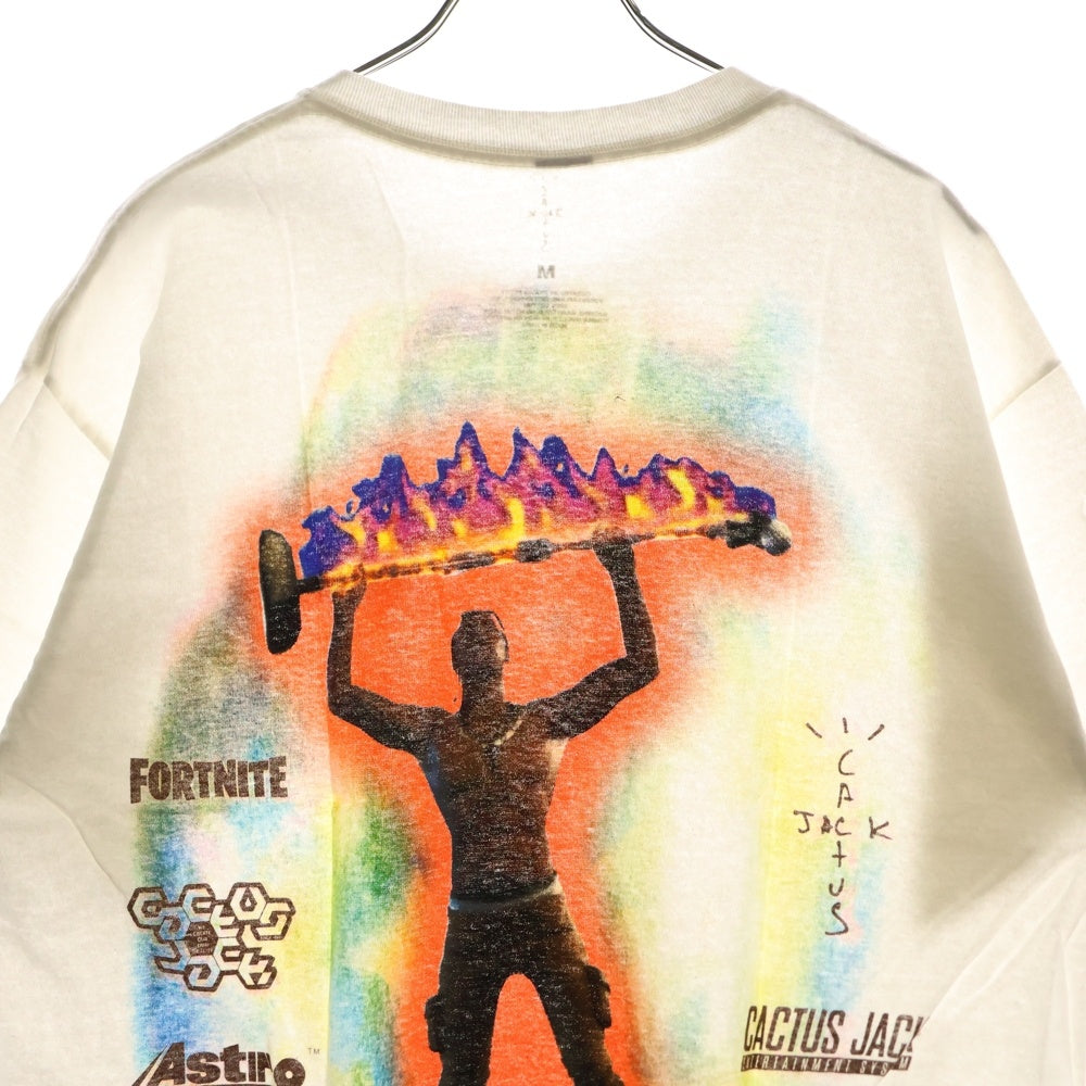 Cactus Jack(カクタスジャック) 20SS ×FORTNITE RAGE EMOTE TEE フォートナイト エモートプリントTシャツ 半袖クルーネックカットソー ホワイト CJFN-SS06