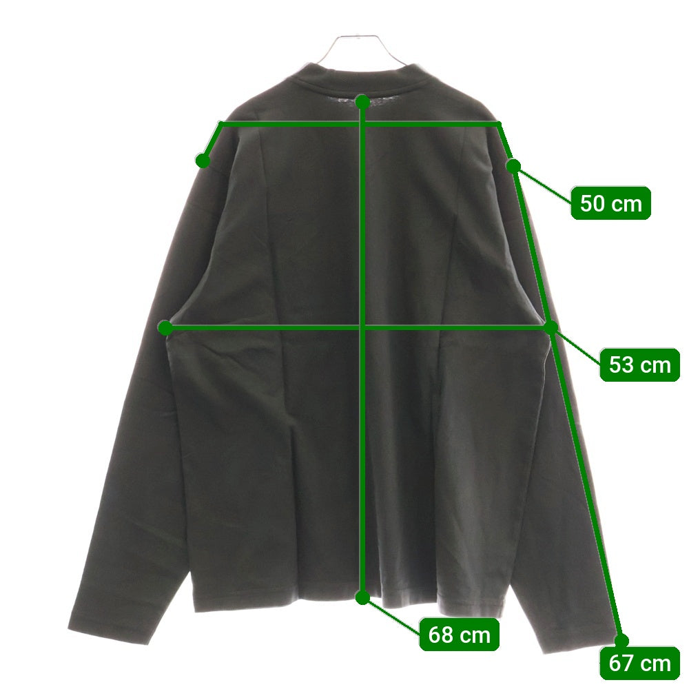 Yeezy Gap Engineered by Balenciaga(イージー ギャップ エンジニアードバイ バレンシアガ) LONG SLEEVE T-SHIRT ロングスリーブ クルーネック 長袖Tシャツ カットソー グレー 537288-01-1
