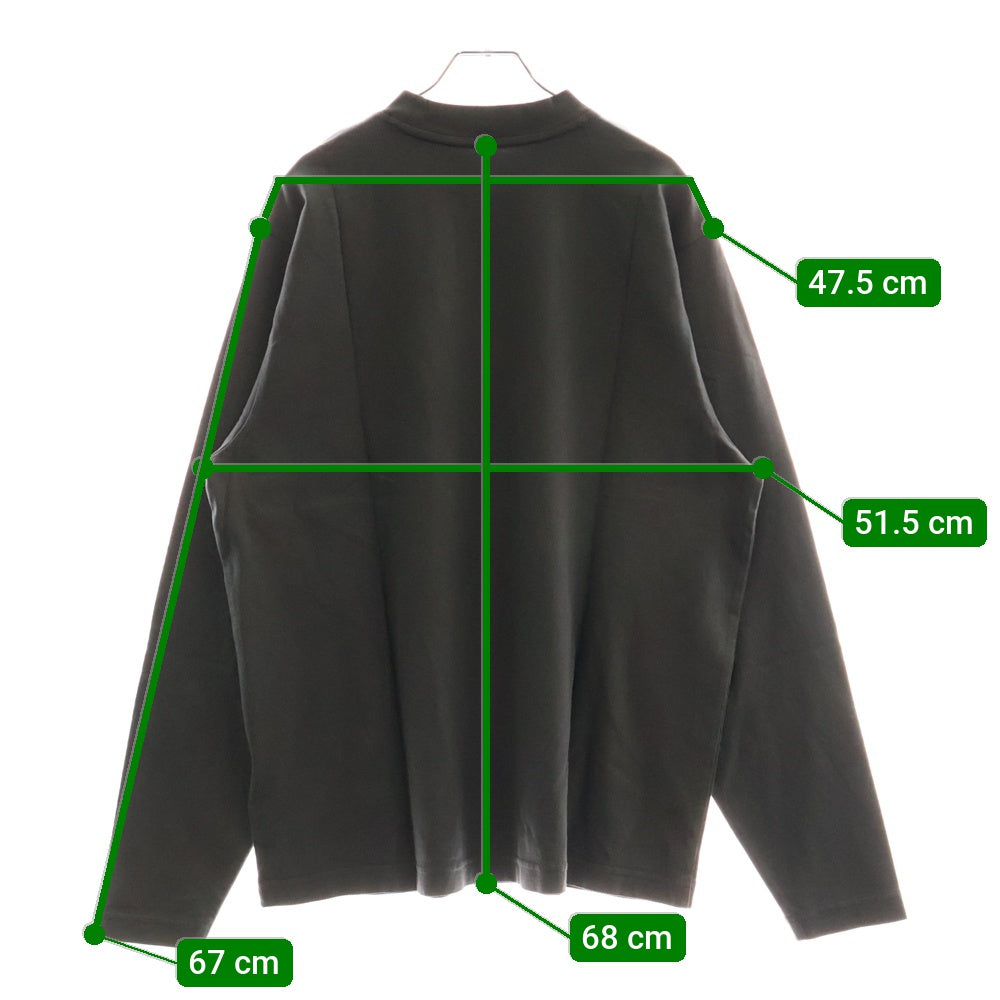Yeezy Gap Engineered by Balenciaga(イージー ギャップ エンジニアードバイ バレンシアガ) LONG SLEEVE T-SHIRT ロングスリーブ クルーネック 長袖Tシャツ カットソー グレー 537288-01-1