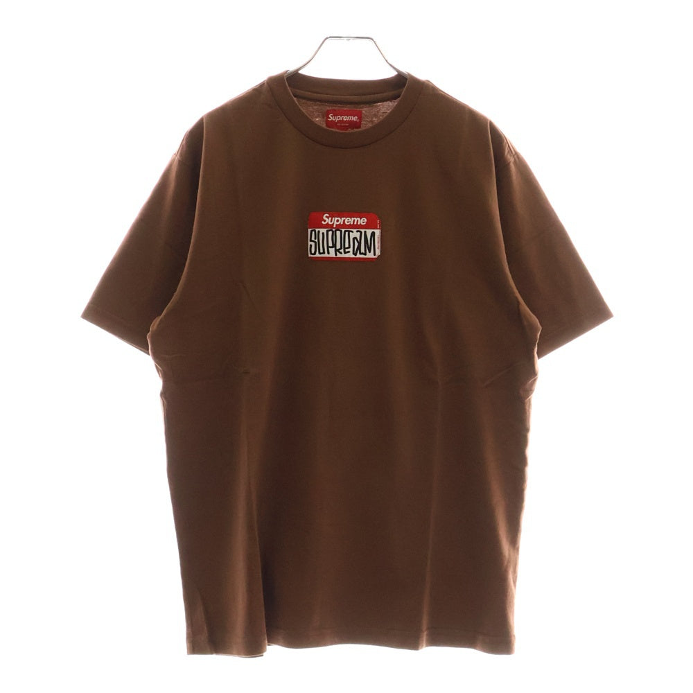 SUPREME(シュプリーム) 21AW Gonz Nametag S/S Tee ゴンズ ネームタグ ショートスリーブ クルーネック半袖Tシャツ カットソー ブラウン