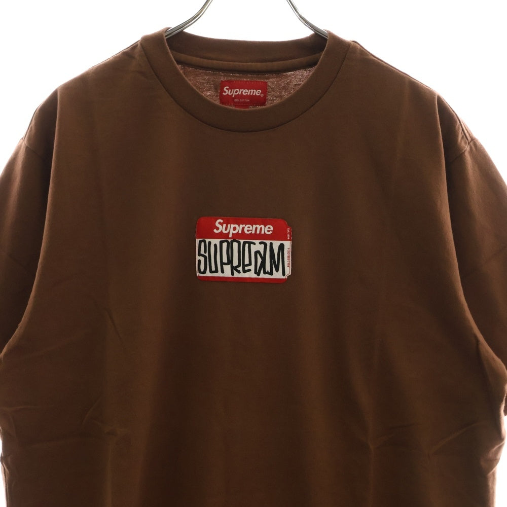 SUPREME(シュプリーム) 21AW Gonz Nametag S/S Tee ゴンズ ネームタグ ショートスリーブ クルーネック半袖Tシャツ カットソー ブラウン