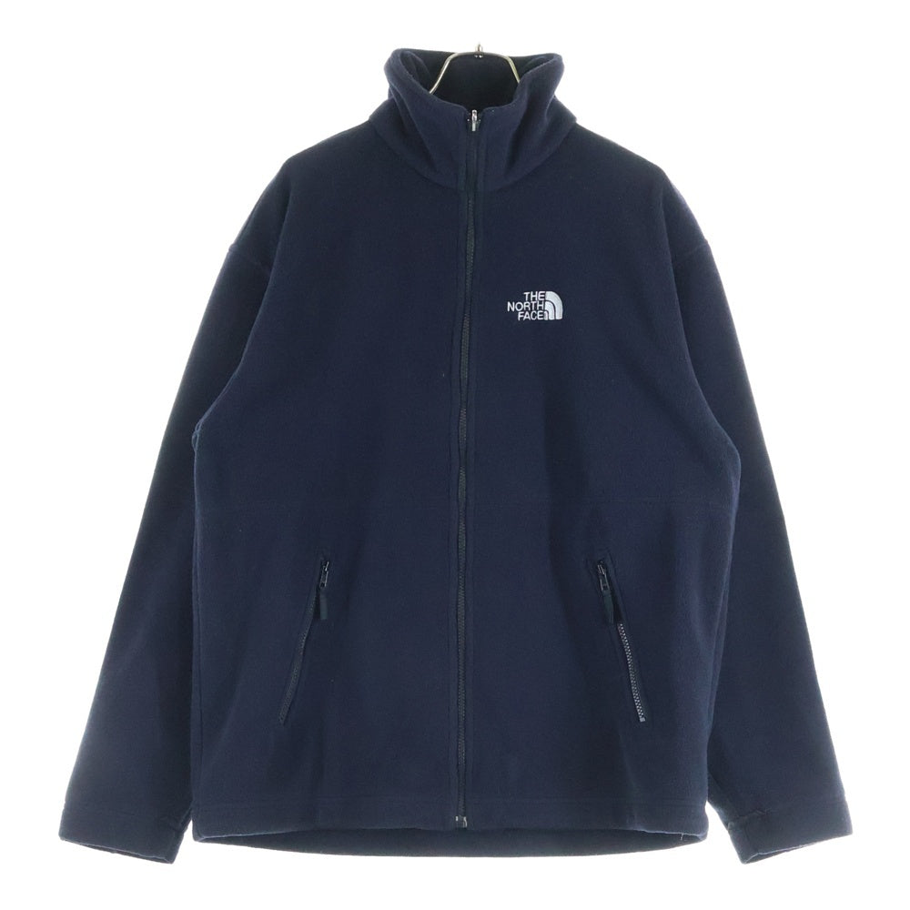 THE NORTH FACE(ザノースフェイス) テープ ロゴ ハイネック ジップアップ フリース ジャケット ブラック