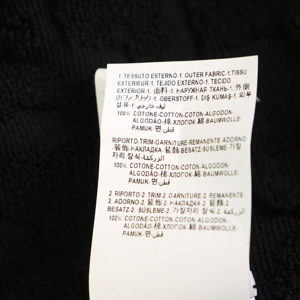 VERSACE(ヴェルサーチ) 袖メデューサ ロゴ総柄 バスローブ ガウン ブラック/イエロー ZACJ00008