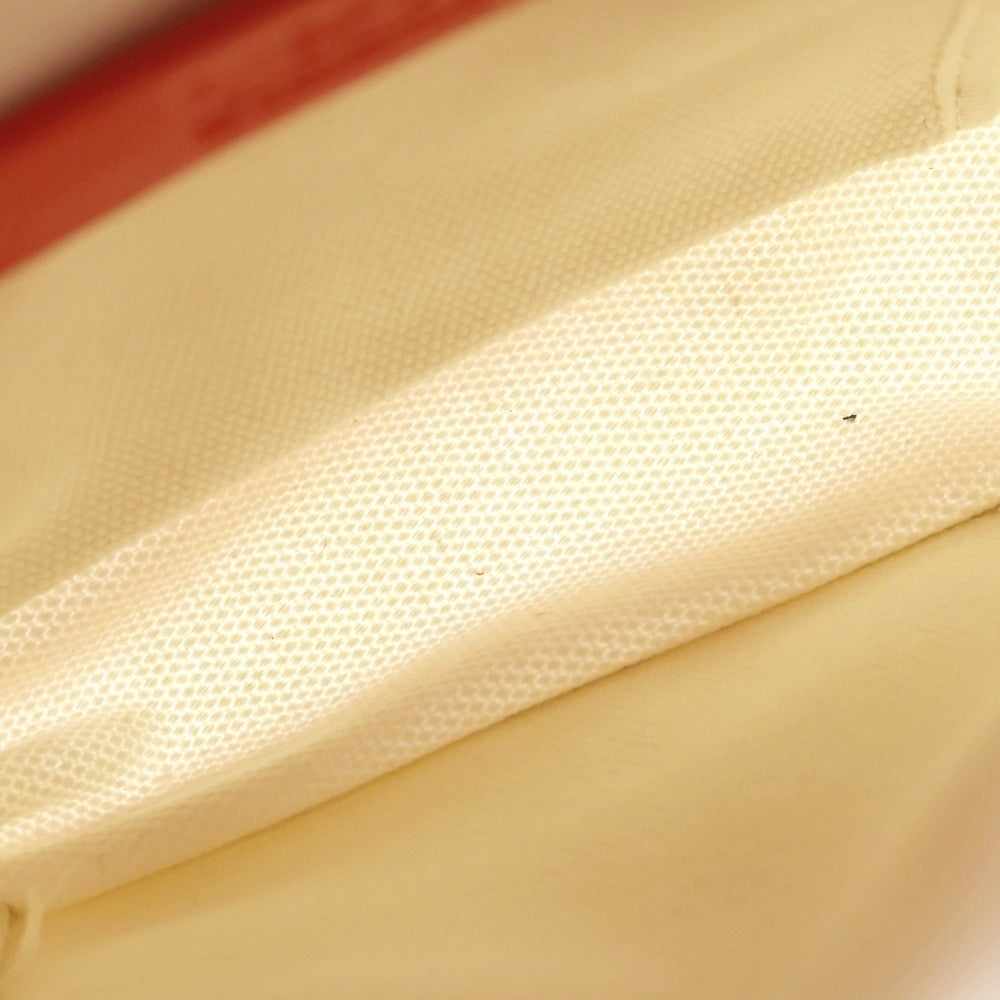 DIESEL(ディーゼル) Dロゴデザイン キャンバス生地 カードケース付き ハンドバッグ ショルダーバッグ ホワイト/レッド