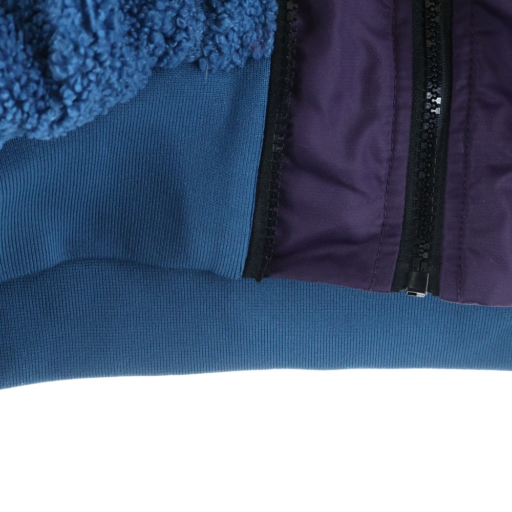 DIESEL(ディーゼル) リバーシブル ダブルジップアップ フーデッド ボアジャケット ブルー/パープル A04717