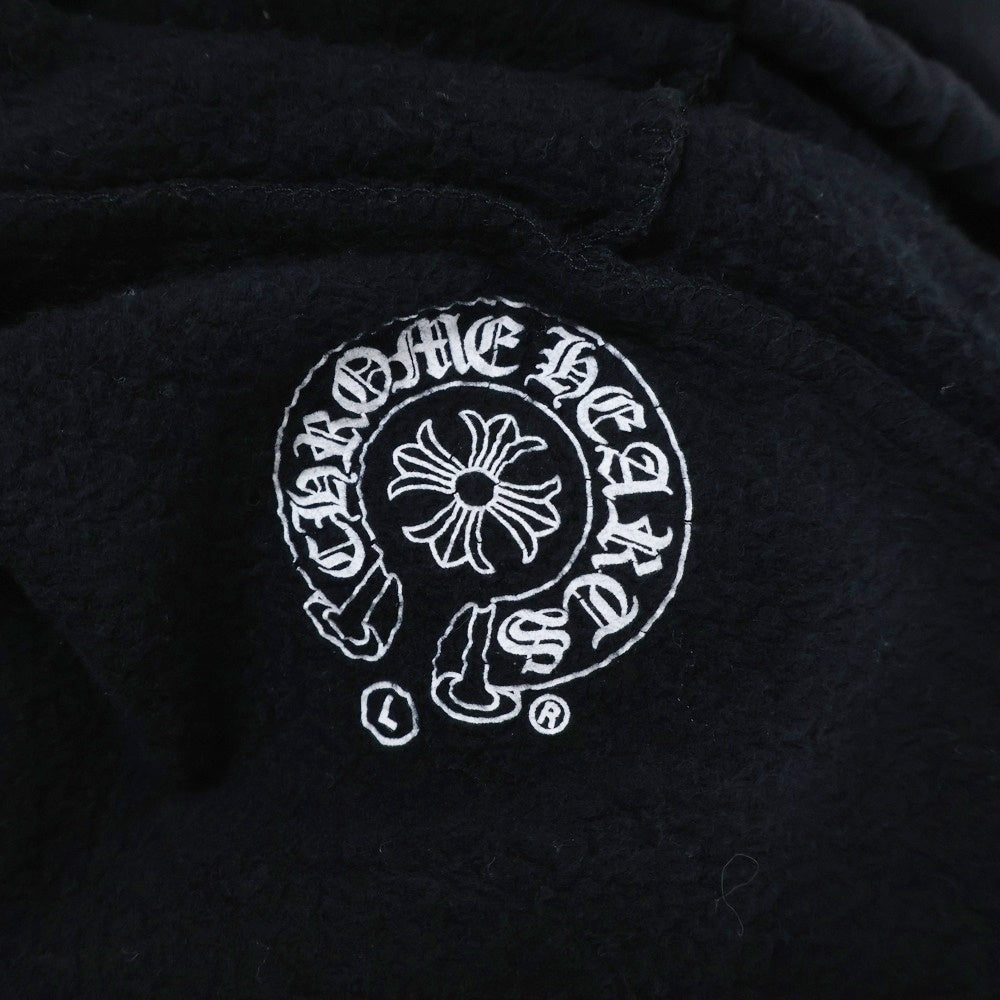 CHROME HEARTS(クロムハーツ) DOVER STREET MARKET SWTSHRT ZIP ドーバーストリートマーケット ロゴプリント ジップアップ スウェットパーカー ブラック/ホワイト