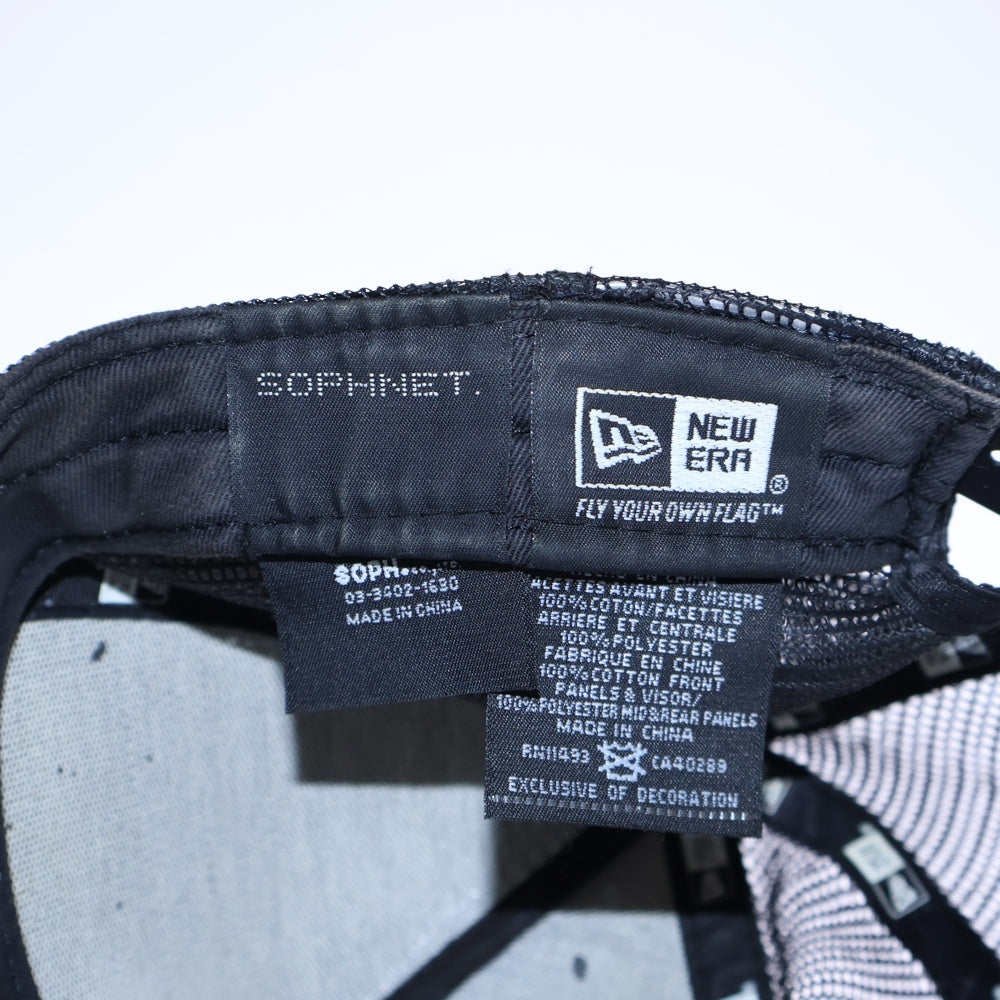NEW ERA(ニューエラ) ×SOPHNET ソフネット ロゴデザイン 5パネル メッシュキャップ 帽子 ブラック/グリーン