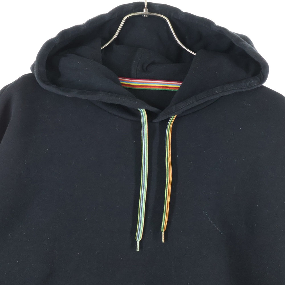 Paul Smith(ポールスミス) ロゴパッチ レインボー コード プルオーバー スウェット パーカー ブラック 82-7173
