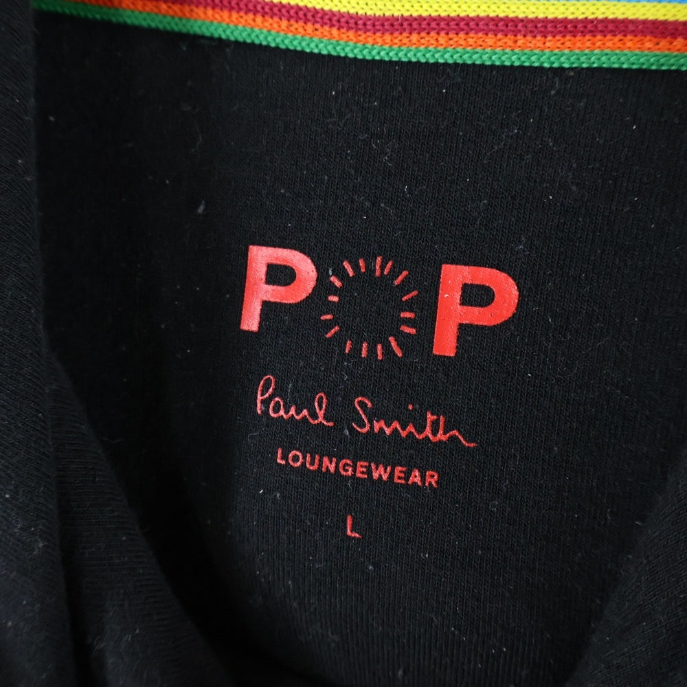 Paul Smith(ポールスミス) ロゴパッチ レインボー コード プルオーバー スウェット パーカー ブラック 82-7173