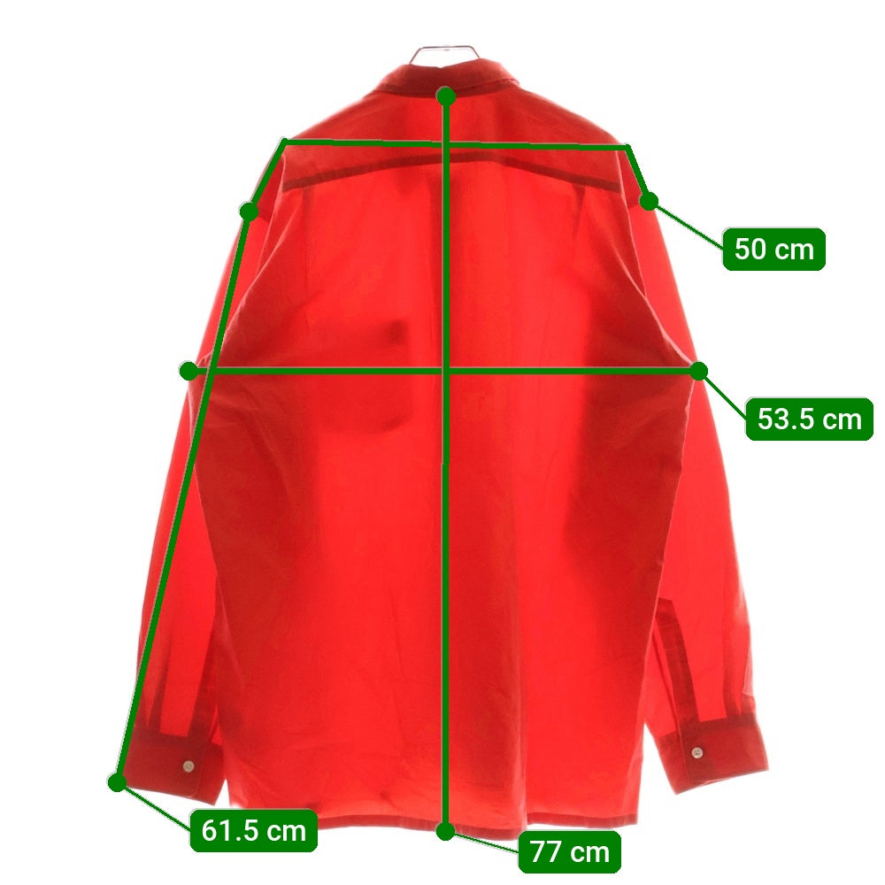 SHIPS(シップス) BATEAUX DE SHIPS レギュラーカラー ボタンダウン コットン 長袖シャツ レッド 111-10-0616