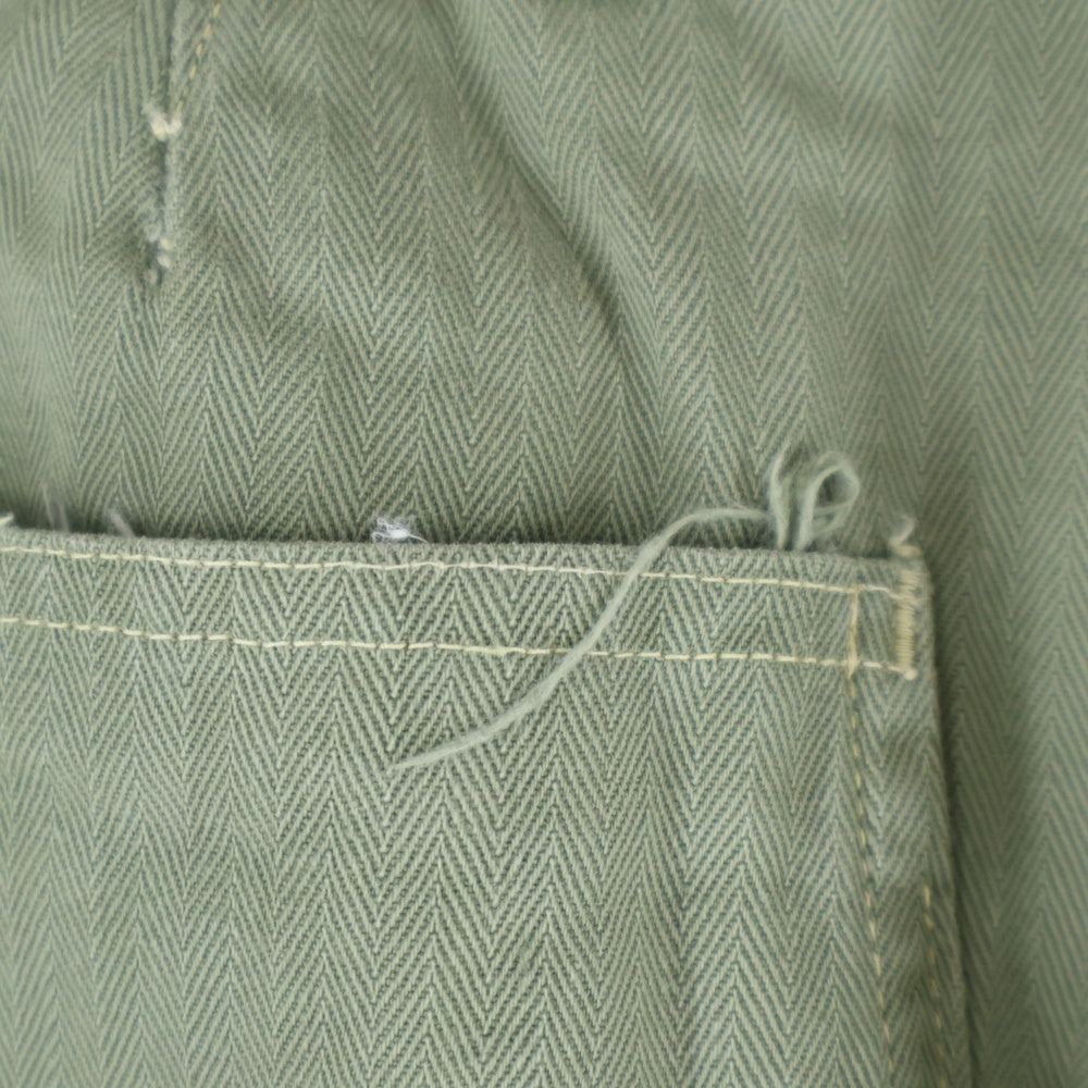 VINTAGE(ヴィンテージ) 40S VINTAGE P-41 HBT Pants ドーナツボタン ミリタリー ヴィンテージ パンツ カーキ