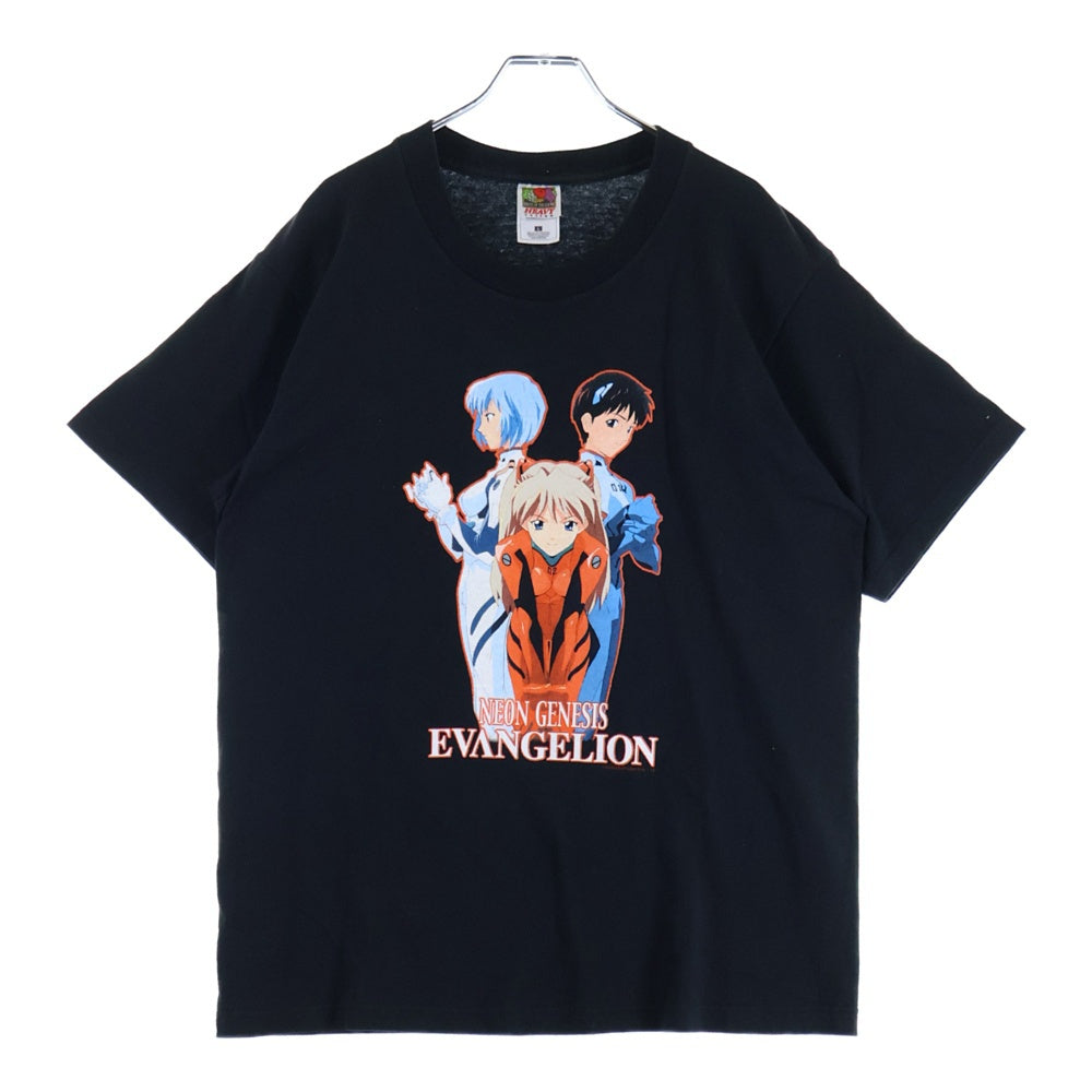VINTAGE(ヴィンテージ) 90-00S VINTAGE NEON GENESIS EVANGERION ヴィンテージ 新世紀エヴァンゲリオン プリント 半袖Tシャツ カットソー ブラック
