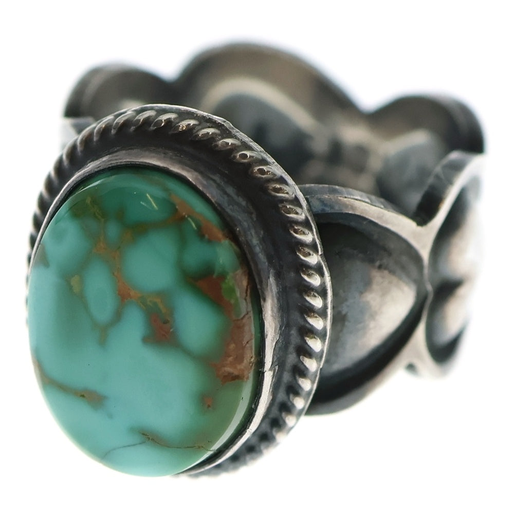 INDIAN JEWELRY(インディアンジュエリー) NAVAJO ANDY CADMAN ナバホ族 アンディキャドマン ターコイズ ハート リング シルバー