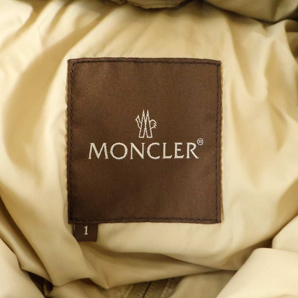 MONCLER(モンクレール) VALENTINE ヴァレンティーヌ フーデッド ジップアップダウンジャケット レディース ベージュ 47352-90-69950