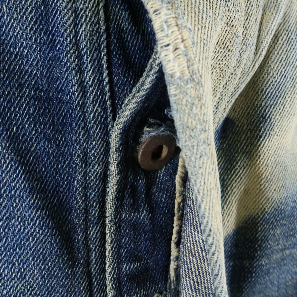 VINTAGE(ヴィンテージ) 1910年代 ストロングホールド サスペンダーボタン 針刺しバックル 布ラベル デニムパンツ