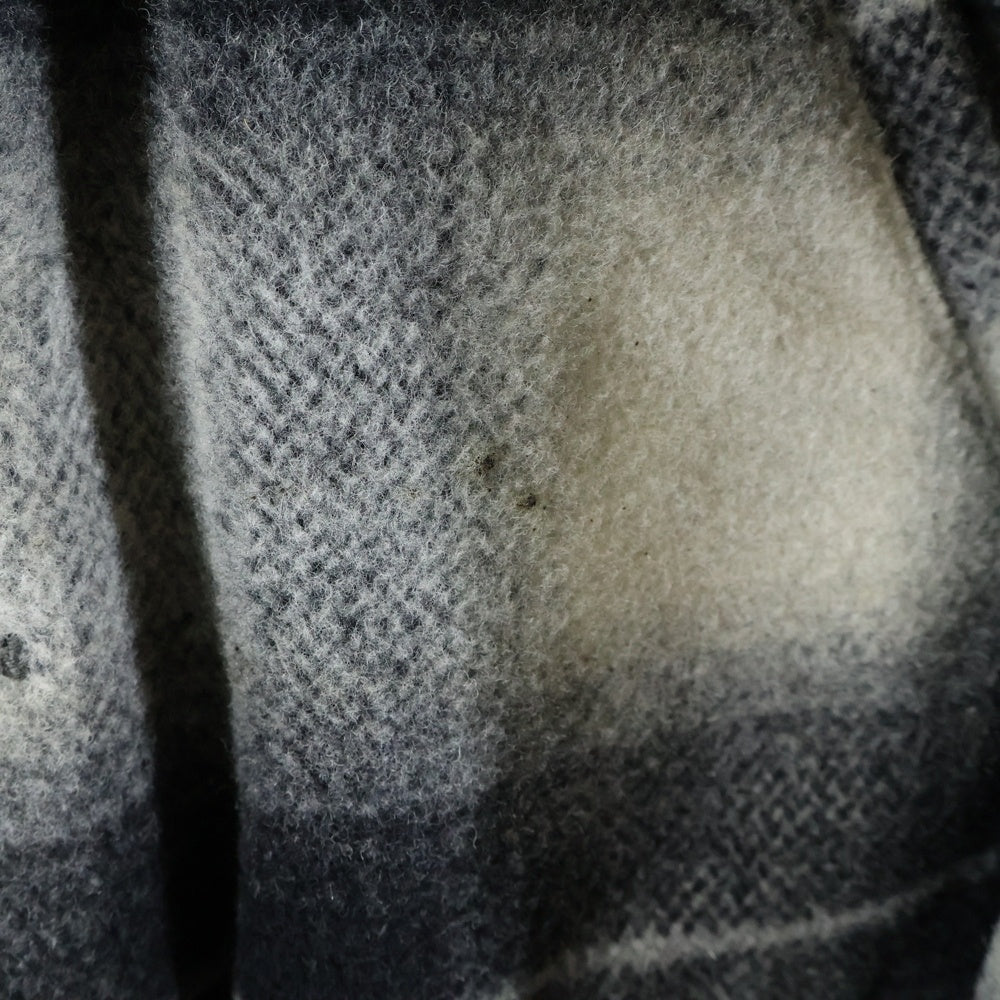 NEIGHBORHOOD(ネイバーフッド) チェック柄 ウール シングルコート ジャケット マルチポケット ブラック/ホワイト ARNH-JK-03