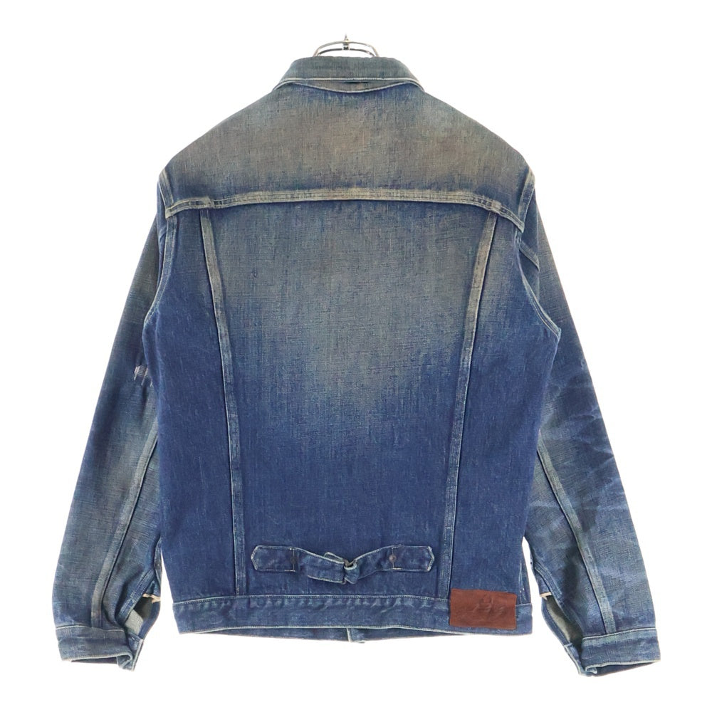 O.J. GLOBE SPECS OPTICAL Co.(オールドジョー グローブスペックス オプティカル コー) 1st型 ファースト型 シンチバック付き レザーパッチ デニムジャケット インディゴ