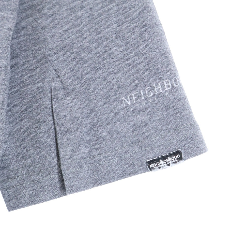 NEIGHBORHOOD(ネイバーフッド) 両面ロゴプリント Tシャツ 七分丈カットソー グレー