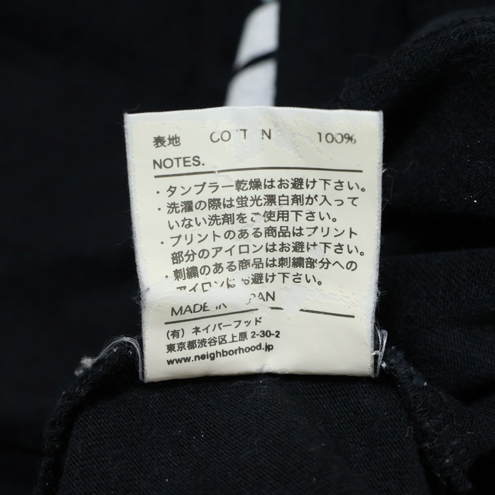 NEIGHBORHOOD(ネイバーフッド) LIFE MEMBER ロゴプリント Tシャツ 七分丈 カットソー ブラック