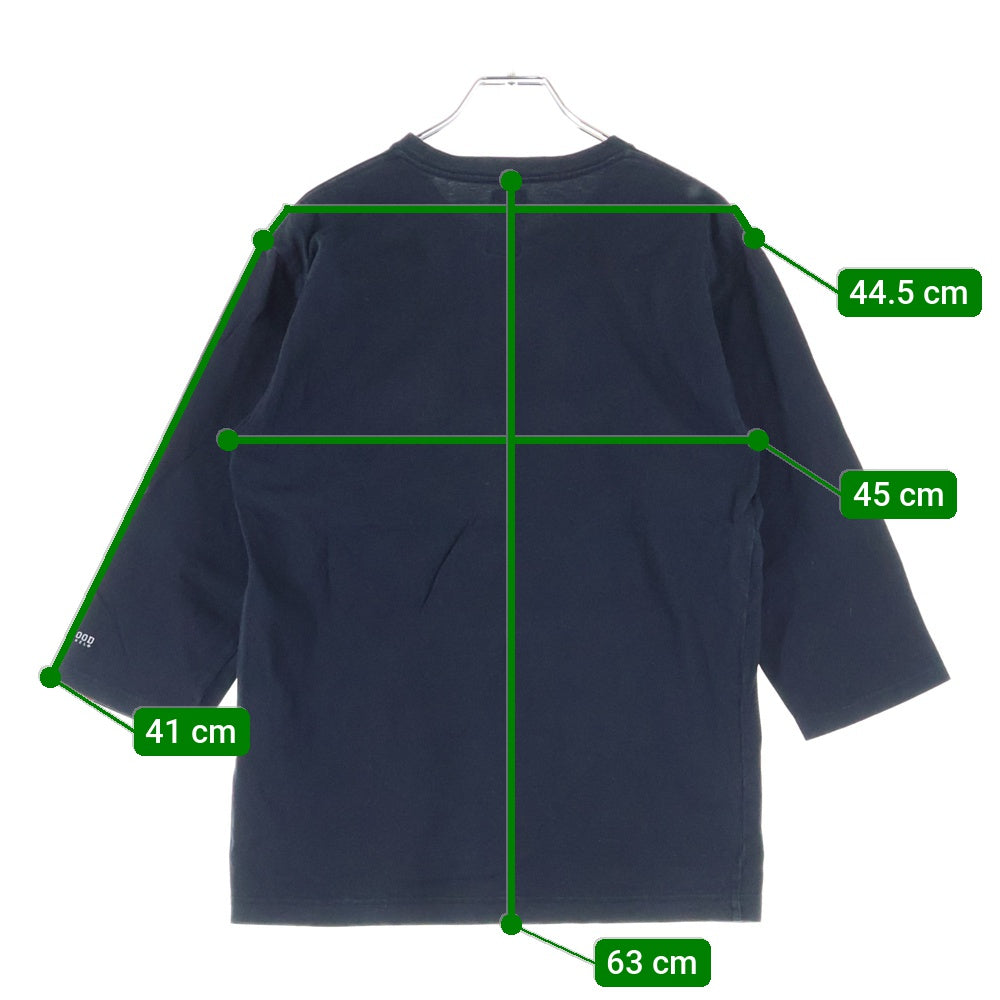 NEIGHBORHOOD(ネイバーフッド) LIFE MEMBER ロゴプリント Tシャツ 七分丈 カットソー ブラック