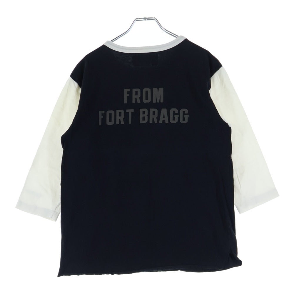 NEIGHBORHOOD(ネイバーフッド) カレッジロゴ ラグランTシャツ 七分丈 カットソー ブラック/ホワイト