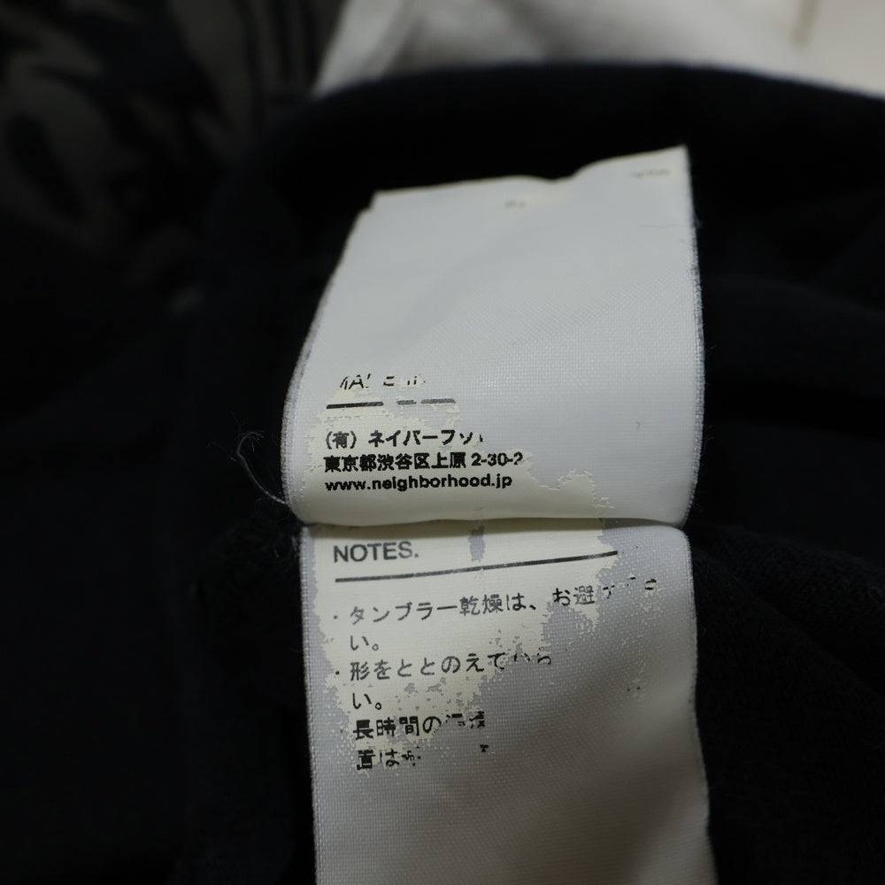 NEIGHBORHOOD(ネイバーフッド) カレッジロゴ ラグランTシャツ 七分丈 カットソー ブラック/ホワイト