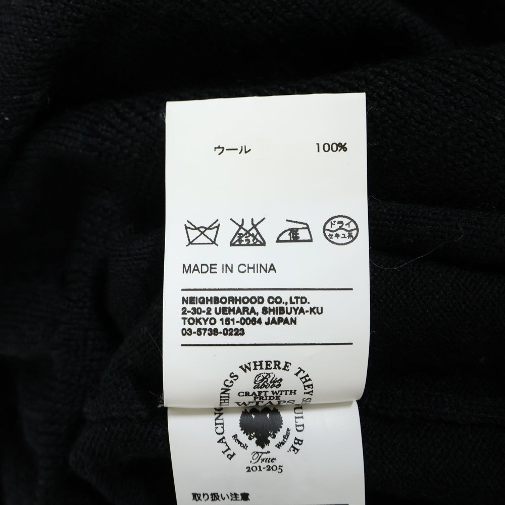 WTAPS(ダブルタップス) ギンガムチェック エルボーパッチ ニットセーター ブラック 102MADT-KNM05