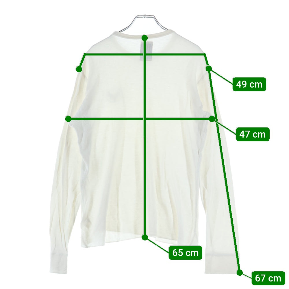 NEIGHBORHOOD(ネイバーフッド) ミリタリーロゴプリント サーマルロングスリーブカットソー Tシャツ ホワイト