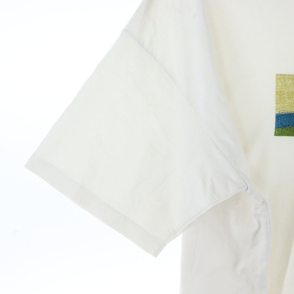 YOKE(ヨーク) 23SS EMBROIDERED T-SHIRT センター エンブロイダリー クルーネック 半袖Tシャツ カットソー ホワイト YK23SS0486CS