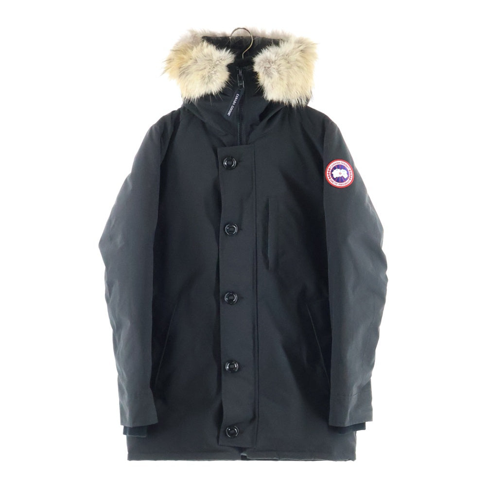 CANADA GOOSE(カナダグース) JASPER ジャスパー ジップアップ ファー付きフーデットダウンジャケット ブラック 3438JM