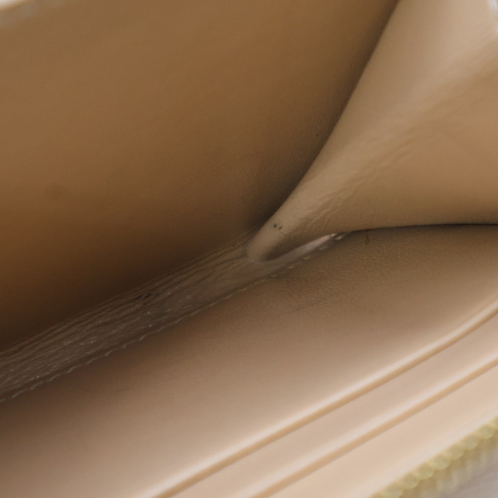 CELINE(セリーヌ) キルティング ゴールドCチャーム レザー コンパクトウォレット 財布 ベージュ S-IE-4188