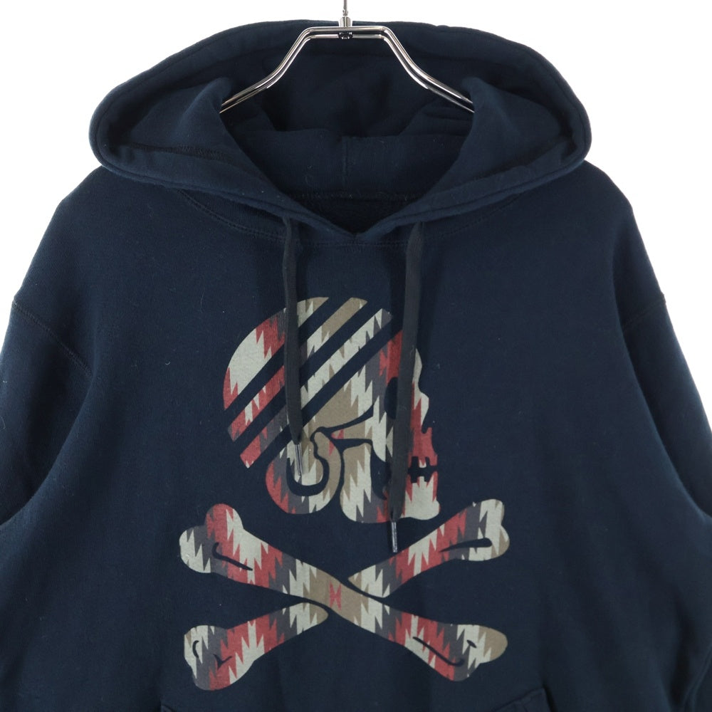adidas(アディダス) ×NEIGHBORHOOD 15SS NH HOODY ネイバーフッド スカルロゴプリント スウェットプルオーバーパーカー フーディー ブラック S09885
