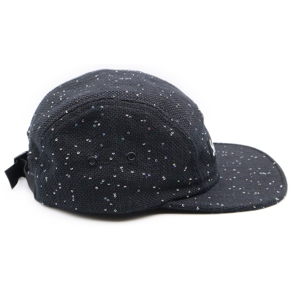 SUPREME(シュプリーム) 16AW Sequins Camp Cap シークイン加工 ボックスロゴ キャンプキャップ 帽子 ブラック