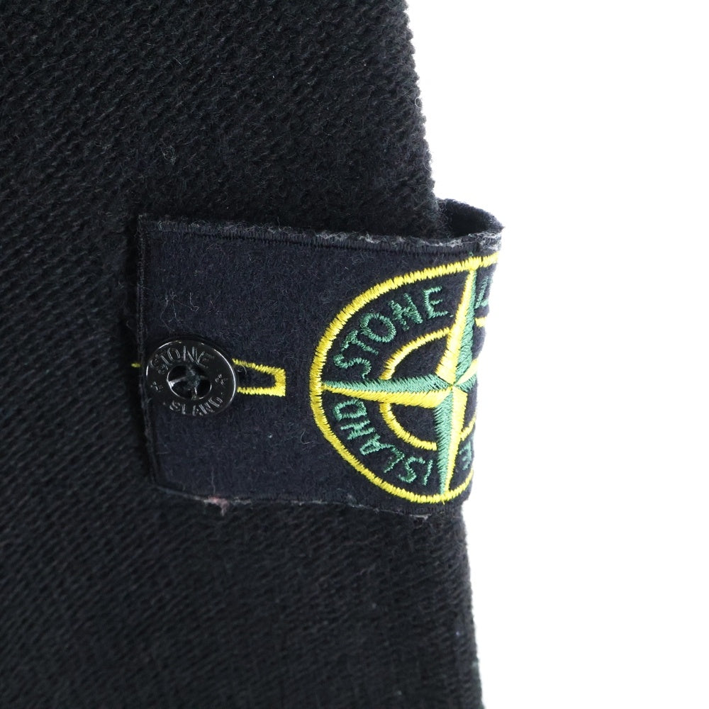 STONE ISLAND(ストーンアイランド) 16AW カシミヤ混 ポケット付 長袖クルーネック ウールニットセーター ブラック 6515553D9