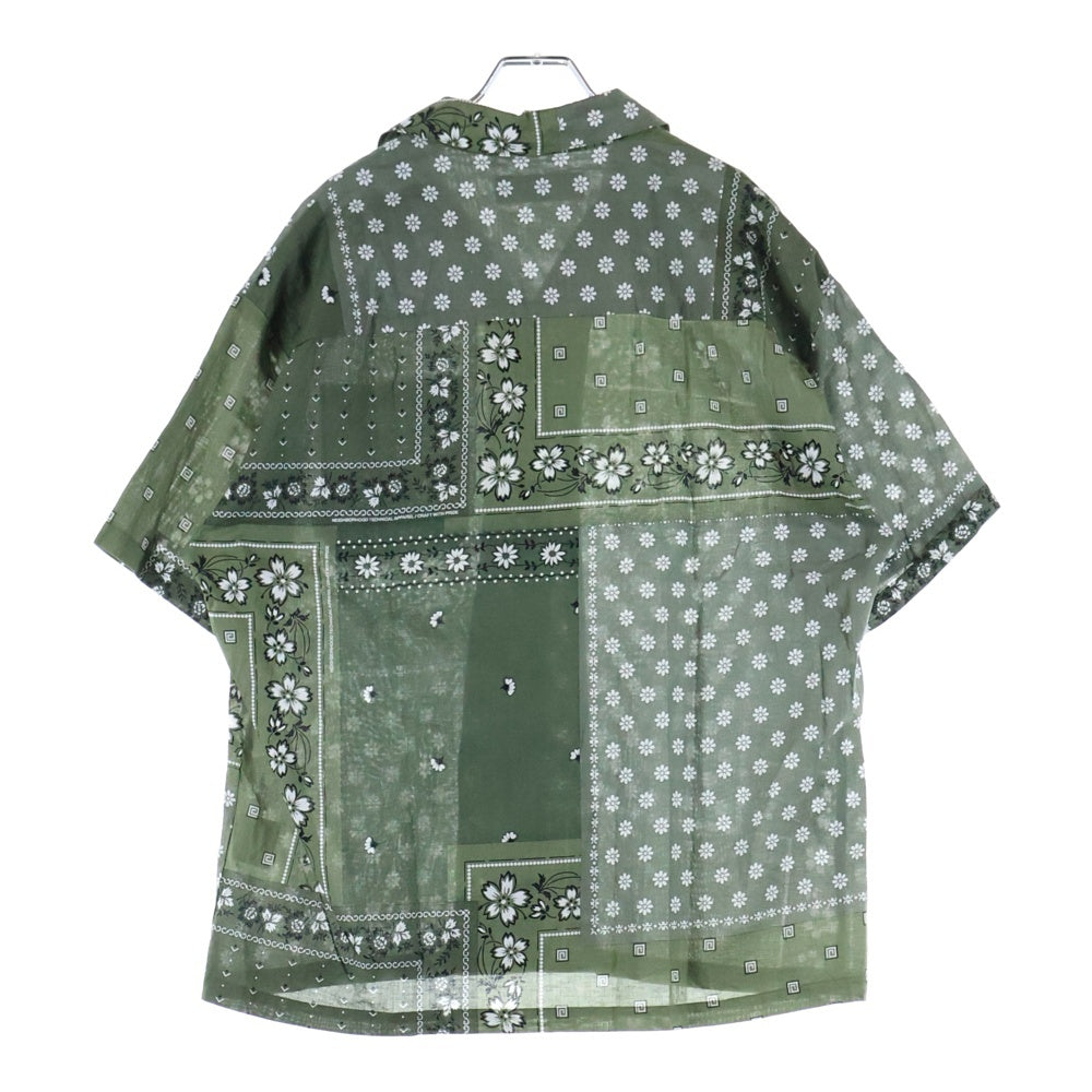 NEIGHBORHOOD(ネイバーフッド) 22SS オープン カラー ペイズリー 半袖シャツ カーキ 221TSNH-SHM05