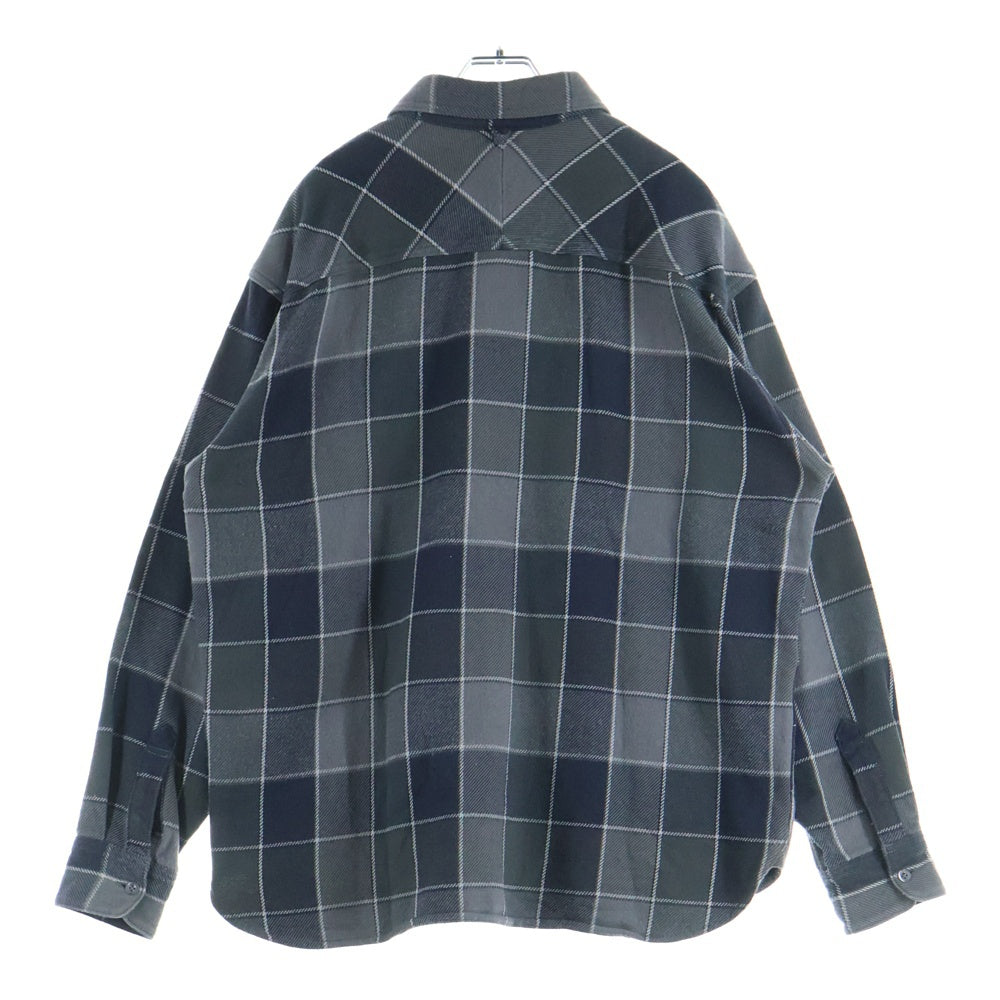 NEIGHBORHOOD(ネイバーフッド) 22SS レギュラーカラー タータンチェック ロングスリーブ 長袖 ネルシャツ グレー 221ARNH-SHM01