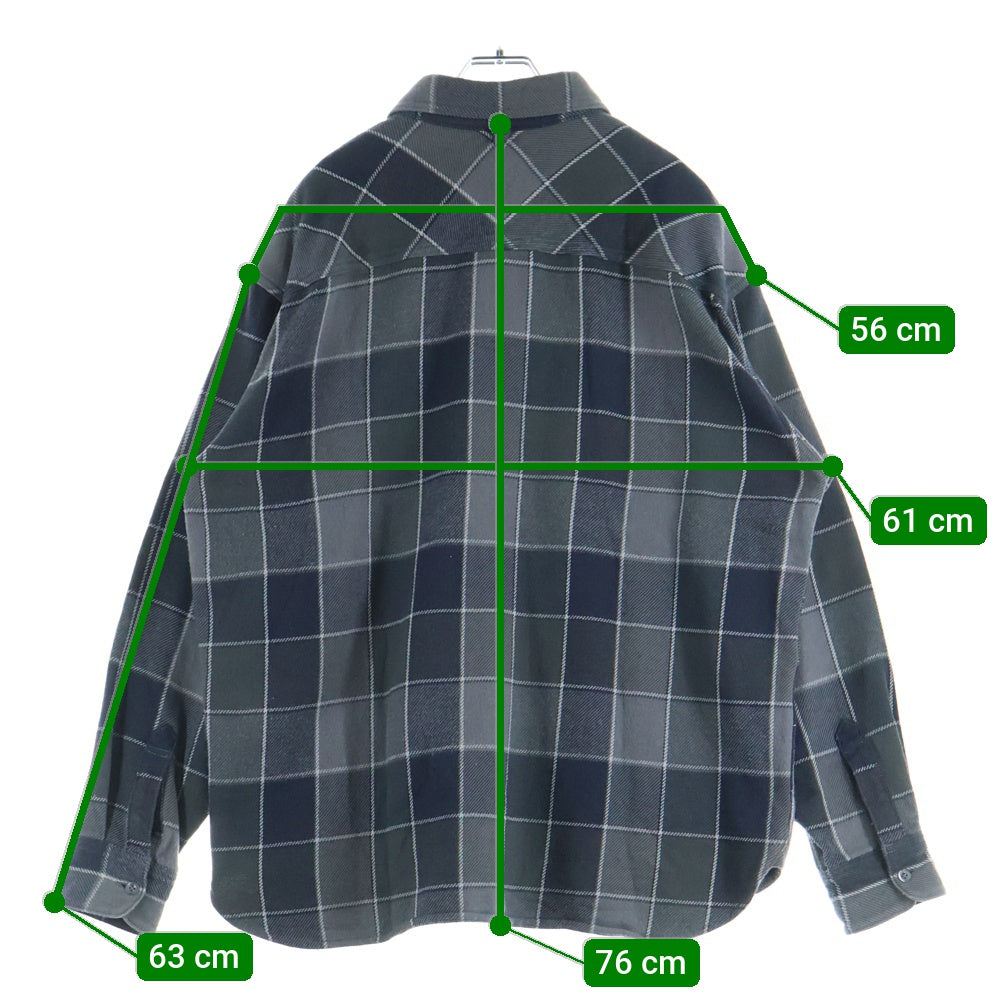 NEIGHBORHOOD(ネイバーフッド) 22SS レギュラーカラー タータンチェック ロングスリーブ 長袖 ネルシャツ グレー 221ARNH-SHM01