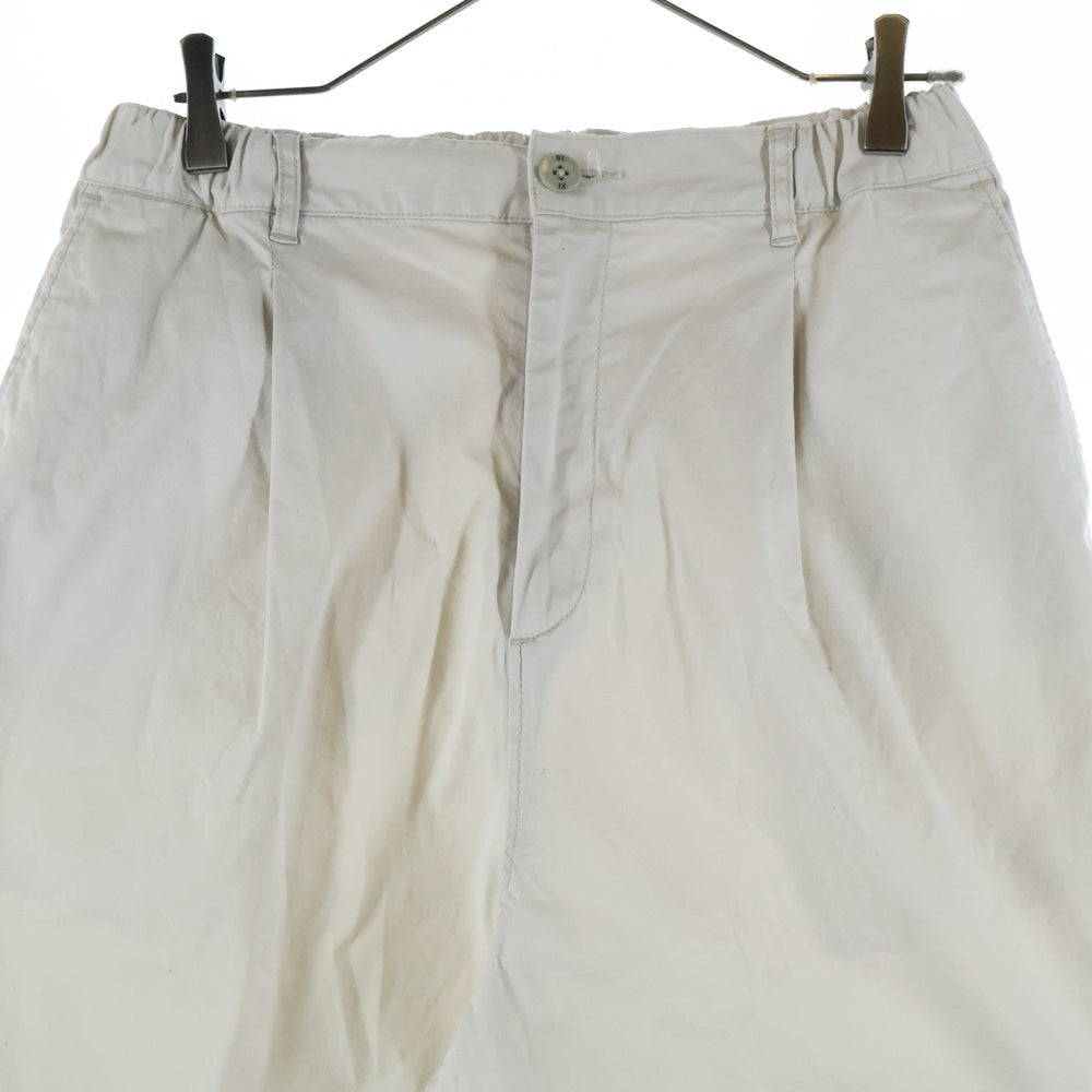 NEIGHBORHOOD(ネイバーフッド) 22SS TUCK C-ST ジップフライ ワンタック コットン ショーツ ハーフパンツ ホワイト 221AQNH-PTM07