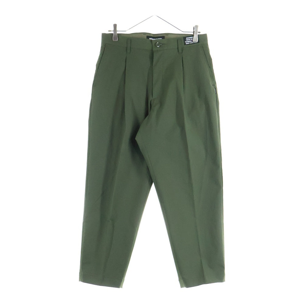 NEIGHBORHOOD(ネイバーフッド) 22SS TUCK E-PT ジップフライ ワンタック テーパード スラックス パンツ トラウザー カーキ 221AQNH-PTM03
