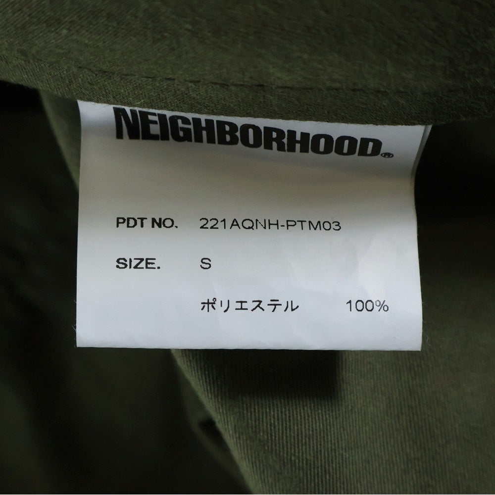 NEIGHBORHOOD(ネイバーフッド) 22SS TUCK E-PT ジップフライ ワンタック テーパード スラックス パンツ トラウザー カーキ 221AQNH-PTM03