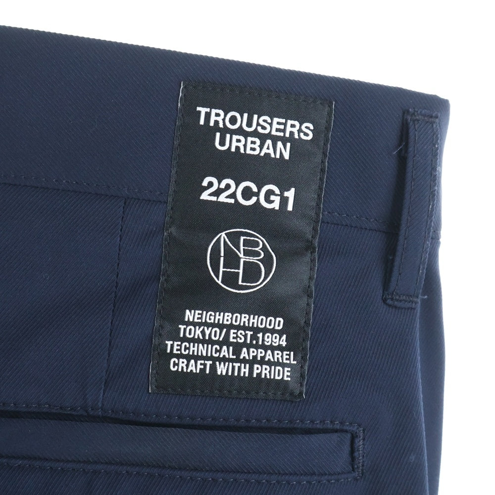 NEIGHBORHOOD(ネイバーフッド) 22SS TWO TUCK E-PT ジップフライ ツータック テーパード スラックス パンツ トラウザー ネイビー 221AQNH-PTM04