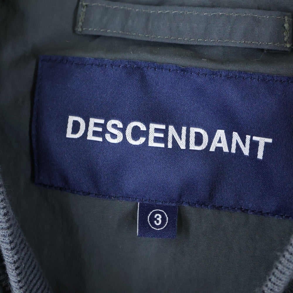 DESCENDANT(ディセンダント) 23SS POPPA NYLON JACKET ドローストリング ナイロン クルーネック スウェット トレーナー グレー 231BRDS-JKM01