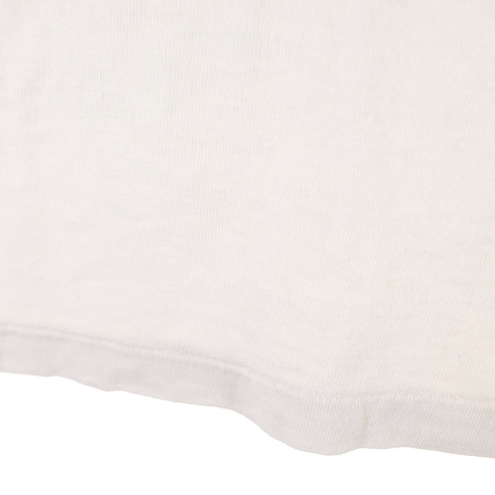 SAINT MICHAEL(セントマイケル) 21SS S/S TEE LOGO EMB ロゴプリント クルーネック 半袖Tシャツ カットソー ホワイト SM-S21-0000-007