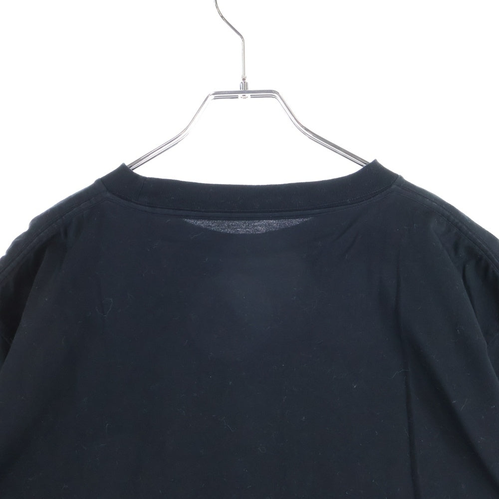 UNIFORM EXPERIMENT(ユニフォームエクスペリメント) STENCIL LOGO WIDE TEE ステンシル ロゴ プリント クルーネック ワイド 半袖Tシャツ カットソー ブラック UE-230030