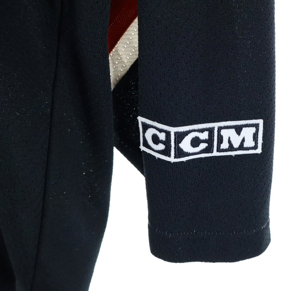 NO BRAND(ノーブランド) NHL JOHN LECLAIR フィラデルフィア フライヤーズ ホッケーゲームシャツ 長袖カットソー ブラック/オレンジ