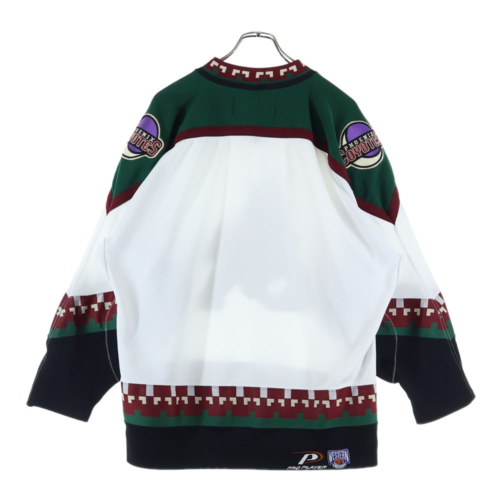 NO BRAND(ノーブランド) NHL フェニックス コヨーテズ ホッケーゲームシャツ 長袖カットソー ホワイト