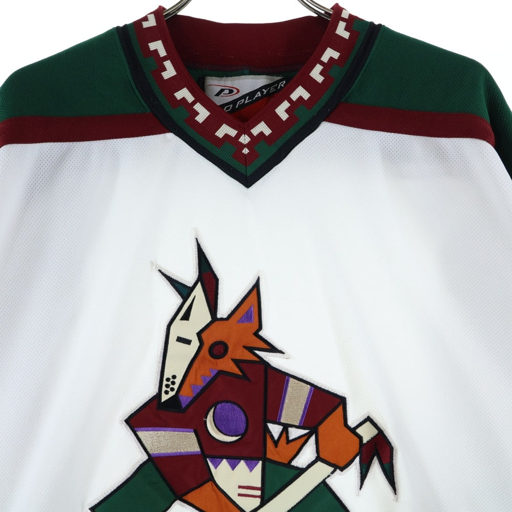 NO BRAND(ノーブランド) NHL フェニックス コヨーテズ ホッケーゲームシャツ 長袖カットソー ホワイト