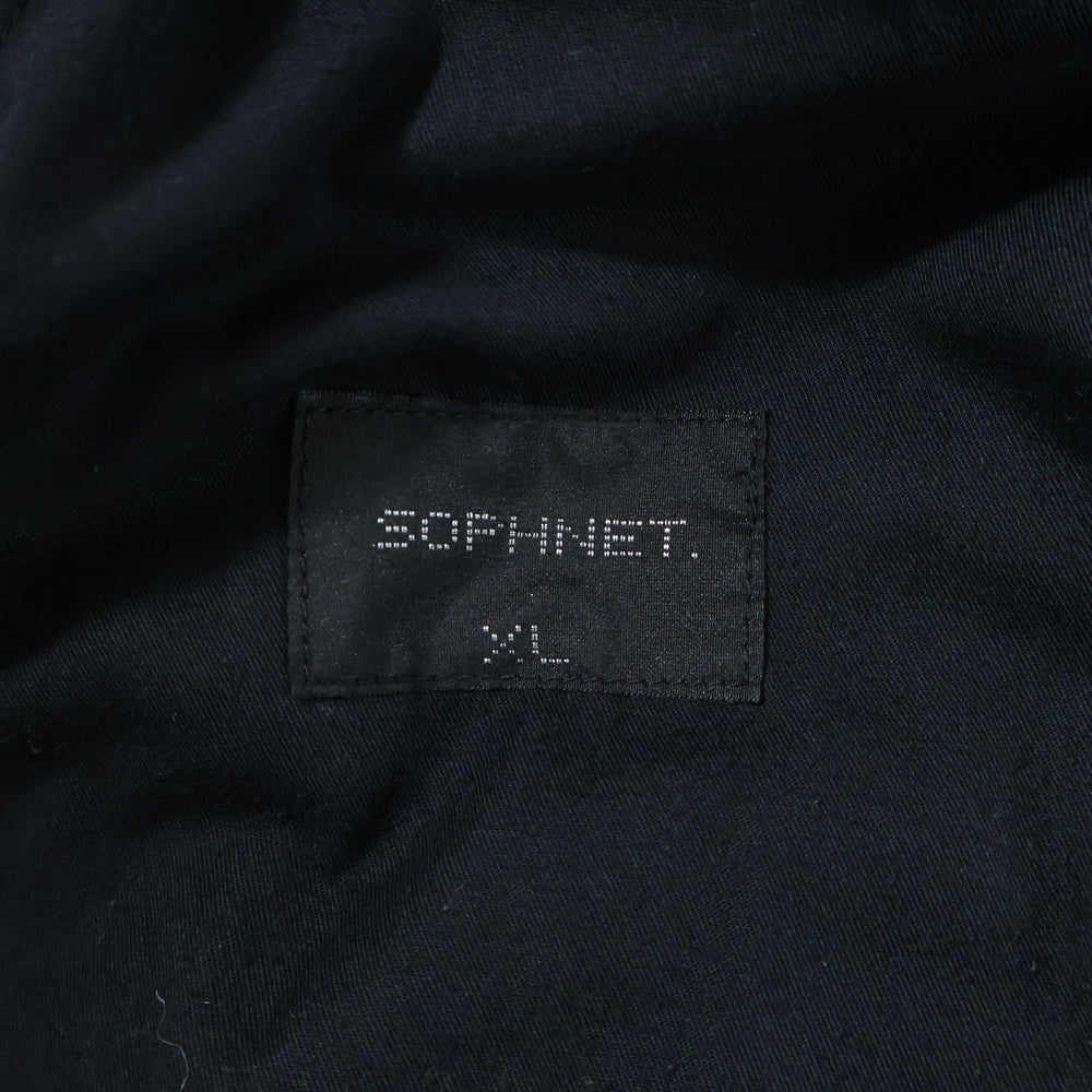 SOPHNET.(ソフネット) 23AW MONALUCE SLIM FIT RIBBED PANTS モナルーチェ スリム フィット リブド イージースウェットジョガーパンツ ブラック SOPH-232033