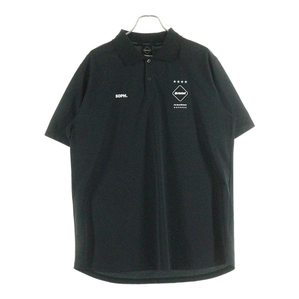 F.C.R.B./F.C.Real Bristol/FCRB(エフシーアールビー/エフシーレアルブリストル) 22SS S/S TEAM POLO ショートスリーブ チーム 半袖ポロシャツ ブラック FCRB-220024