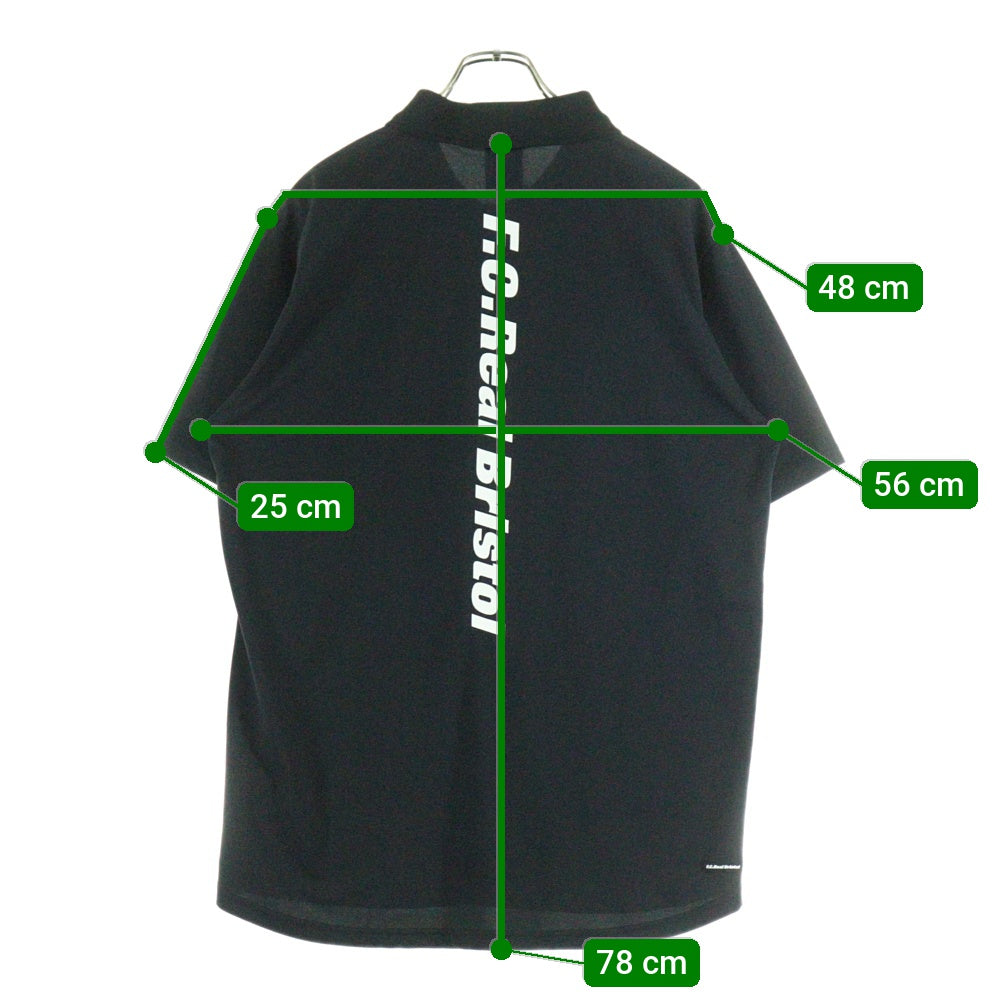 F.C.R.B./F.C.Real Bristol/FCRB(エフシーアールビー/エフシーレアルブリストル) 22SS S/S TEAM POLO ショートスリーブ チーム 半袖ポロシャツ ブラック FCRB-220024